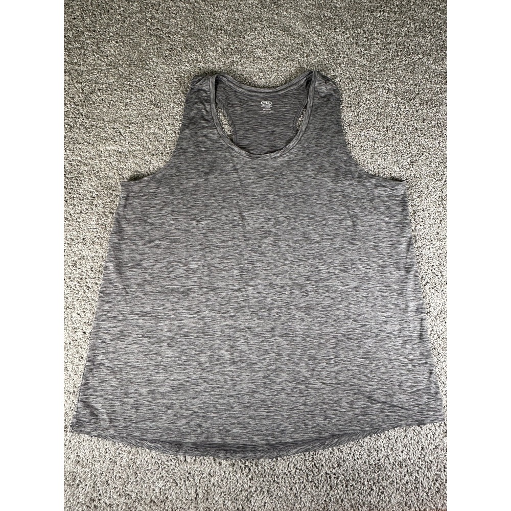 Athletic Works Women's Tank Top Plus Size XXL Heather Grey‎ Scoop Neck Stretch